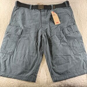 LEVI'S Messenger Cargo Ripstop Blue Shorts Mens 40 Belt $50 Retail NEW‎ NWT
